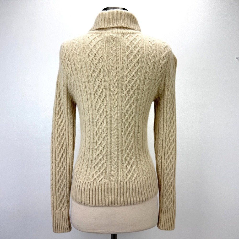 Sutton Studio Beaded Lambswool Angora Turtleneck‎ Sweater Cable Knit Fairy - Picture 7 of 15